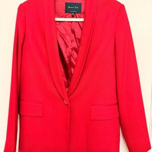 Massimo Dutti Vibrant Red Women's Blazer, size  US 6